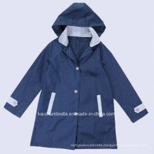 Allover DOT Printing Outdoor Windproof Adult Raincoat